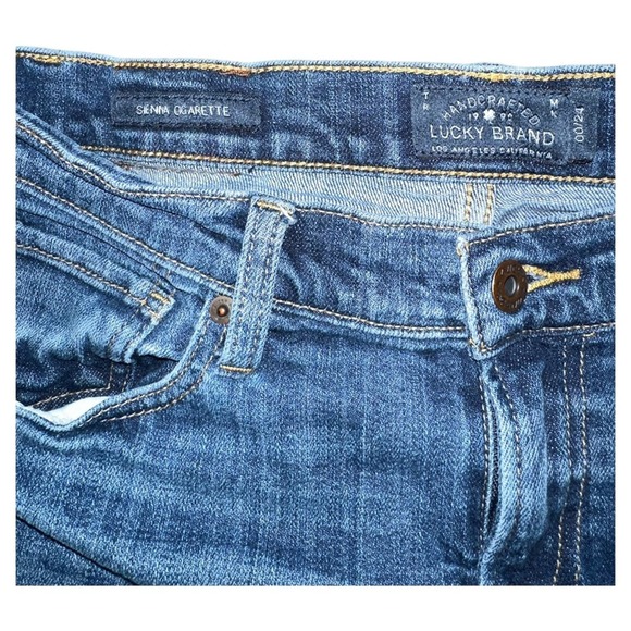 LUCKY BRAND SIENNA CIGARETTE SLIM BOYFRIEND ANKLE JEANS SIZE 00/24 - Picture 5 of 11